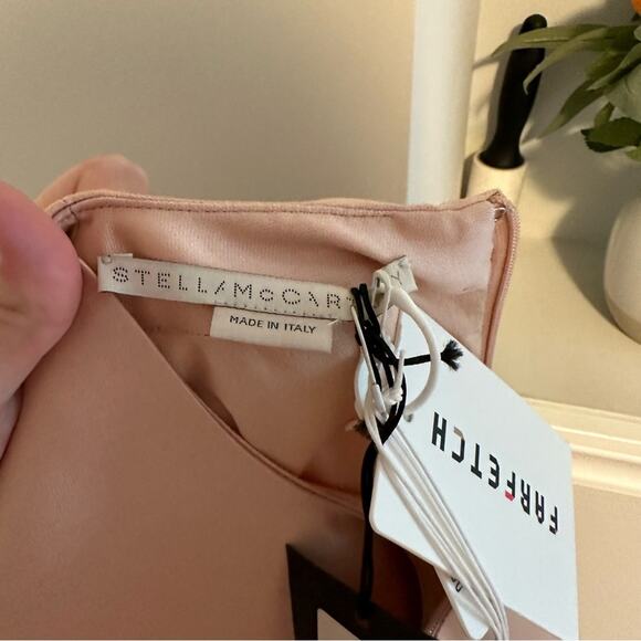 NWT Stella McCartney Pink Cotton Silk Lace Embroidered Shift Mini Dress 42 M - Picture 11 of 16